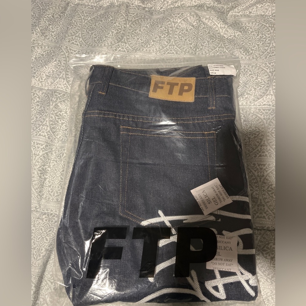Fuck The Population tag denim (indigo) size 36